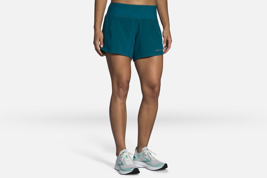 Womens Brooks Chaser 5" Bottoms Deep Sea | 820759-VOH